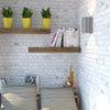 Rustic Wood Floating Wall Shelf - Small/Walnut Brown